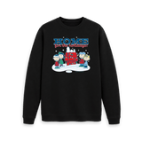Black Printed Sweater Front