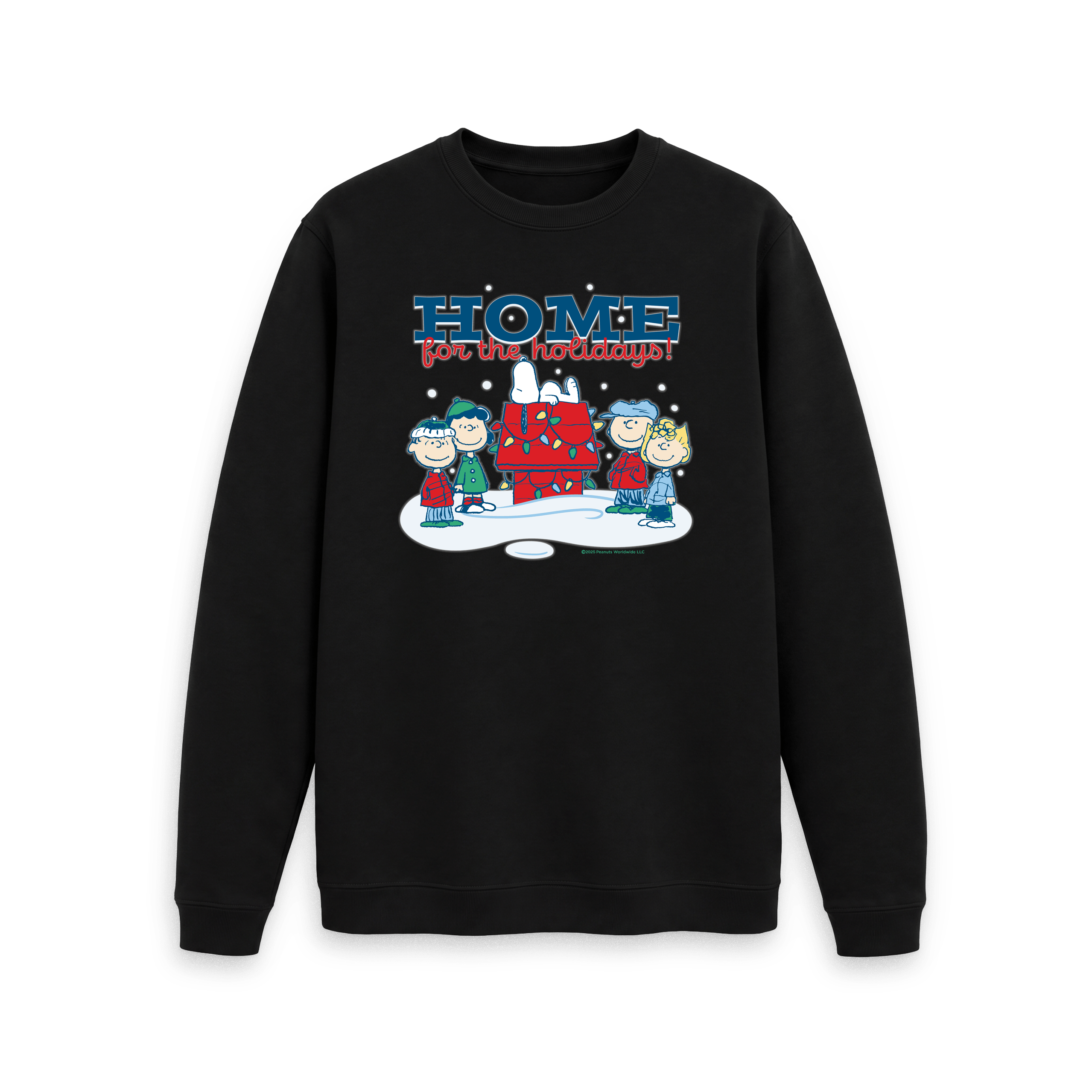 Black Printed Sweater Front