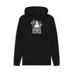 Black Printed Hoody Front