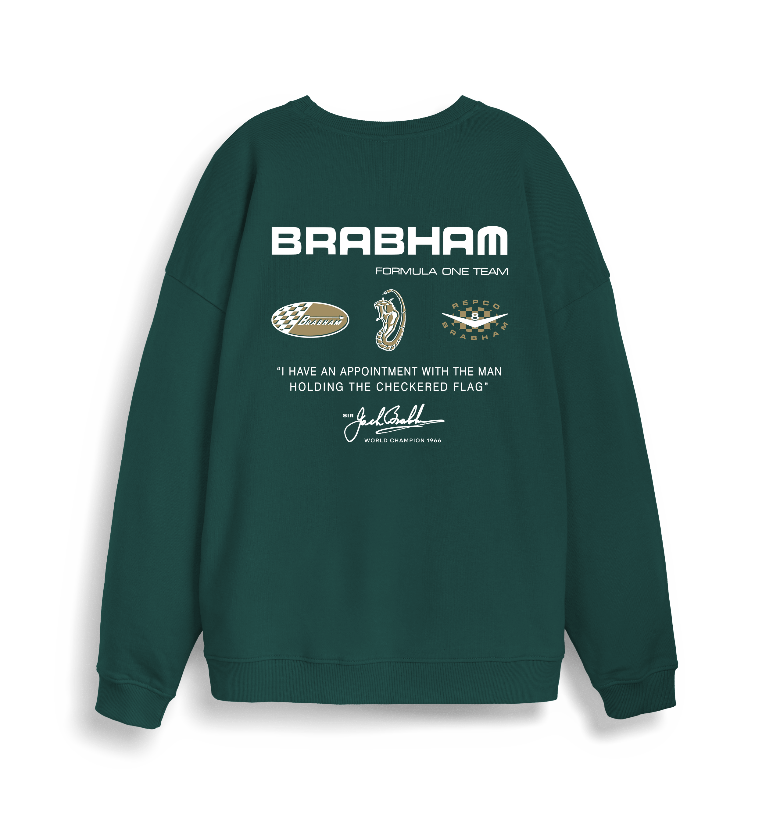 Glazed Green Printed Sweater Back