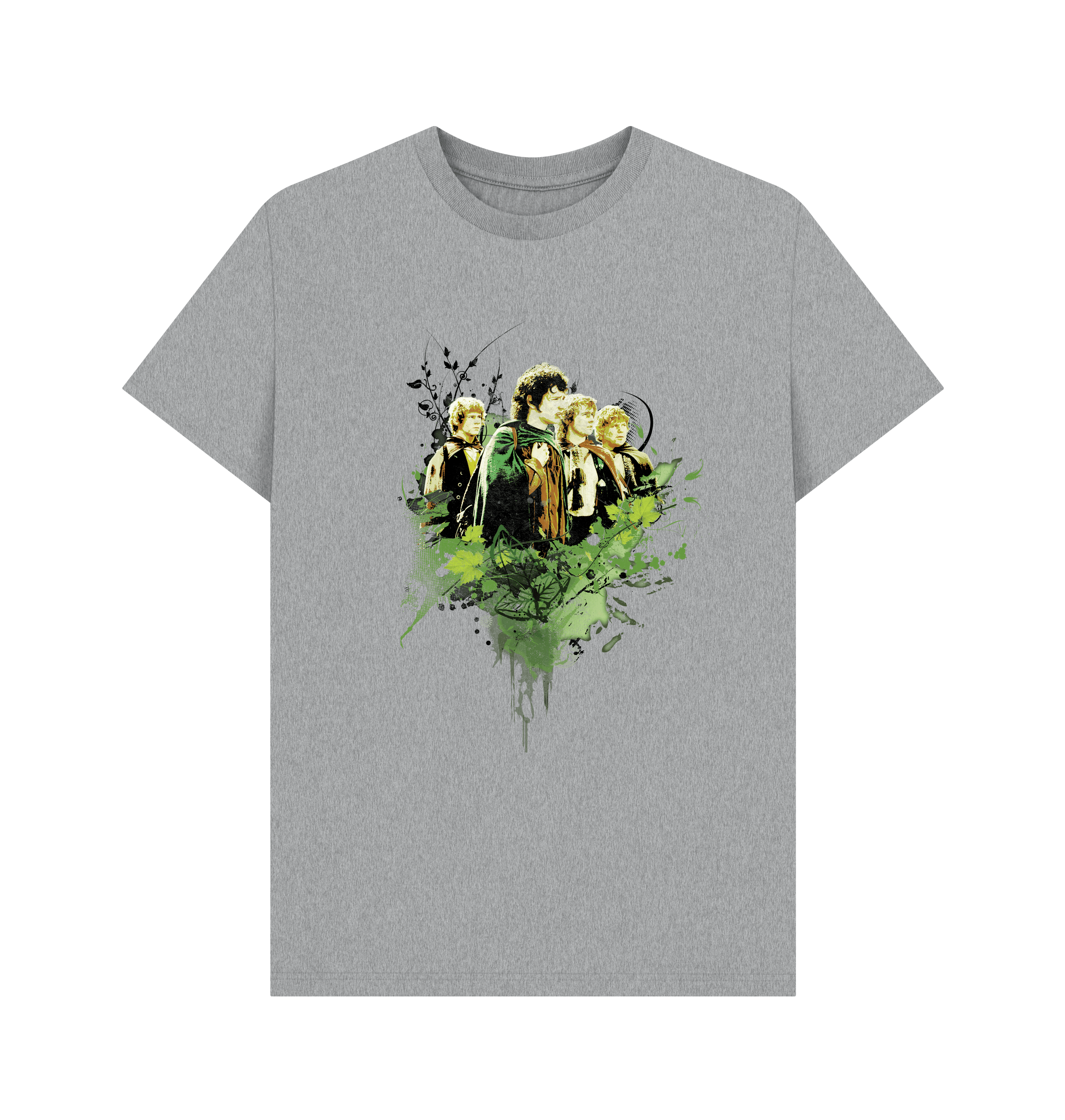 Athletic Grey Printed T-shirt Front