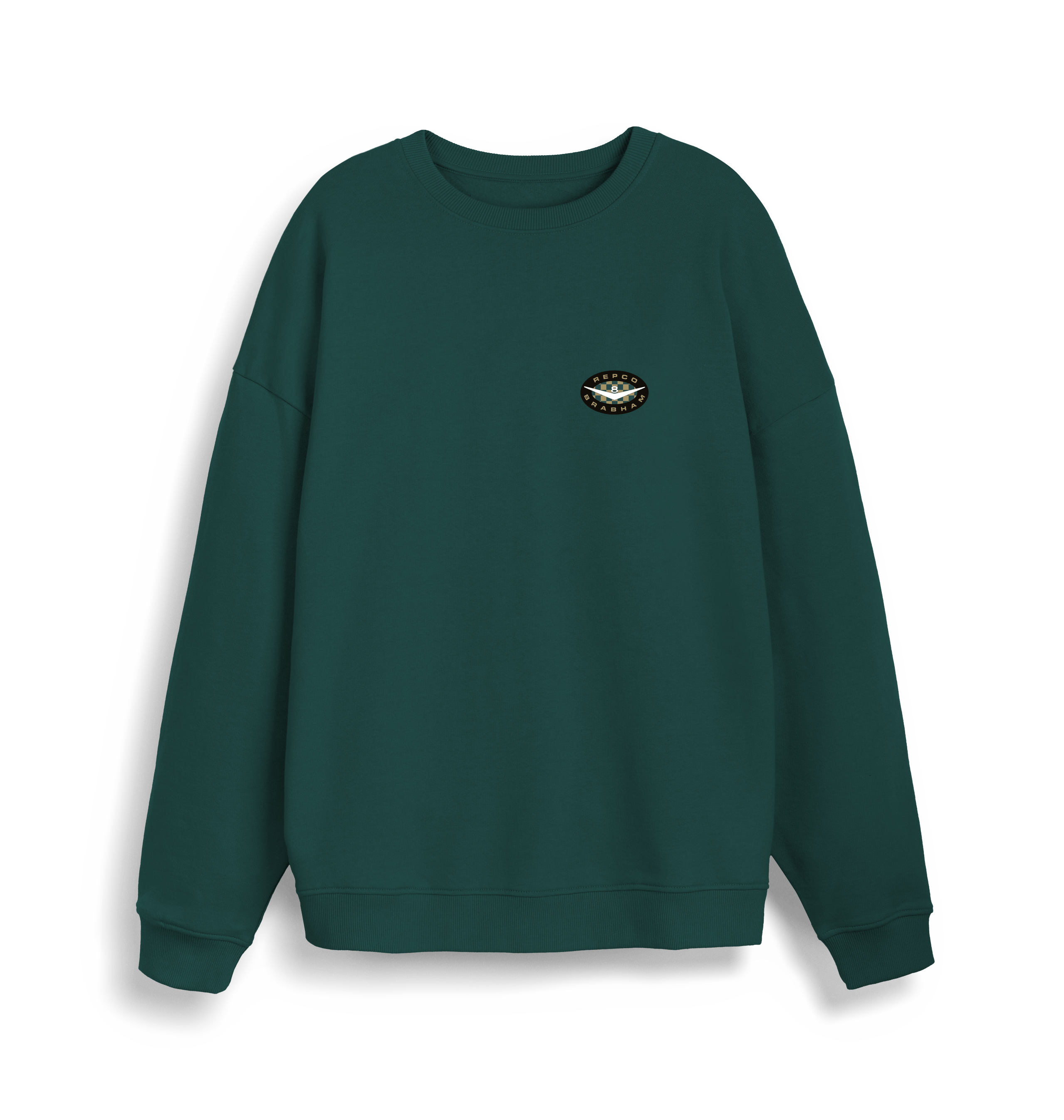 Glazed Green Printed Sweater Front