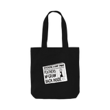 Black Printed Bag Front