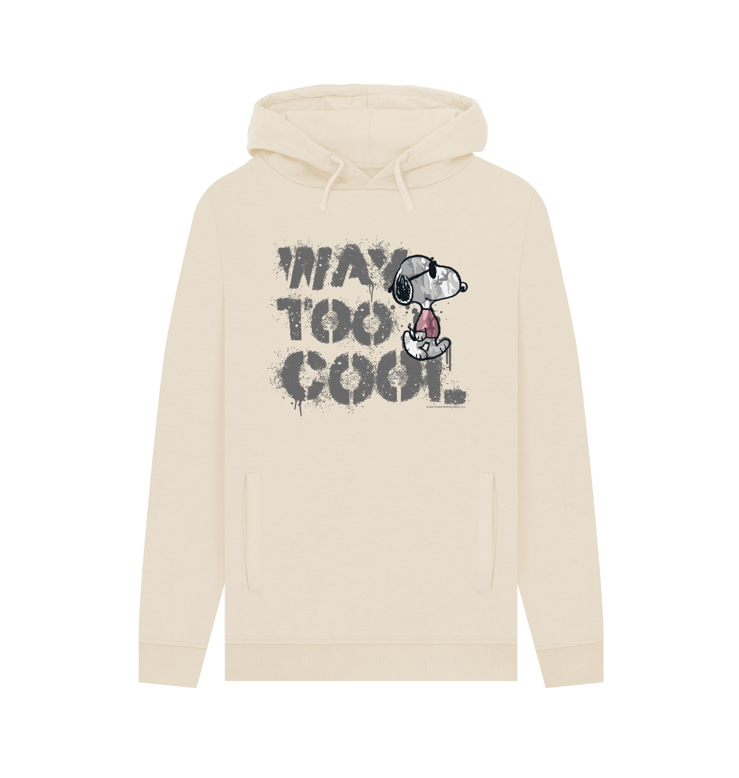 Oat Printed Hoody Front