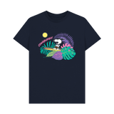 Navy Blue Printed T-shirt Front