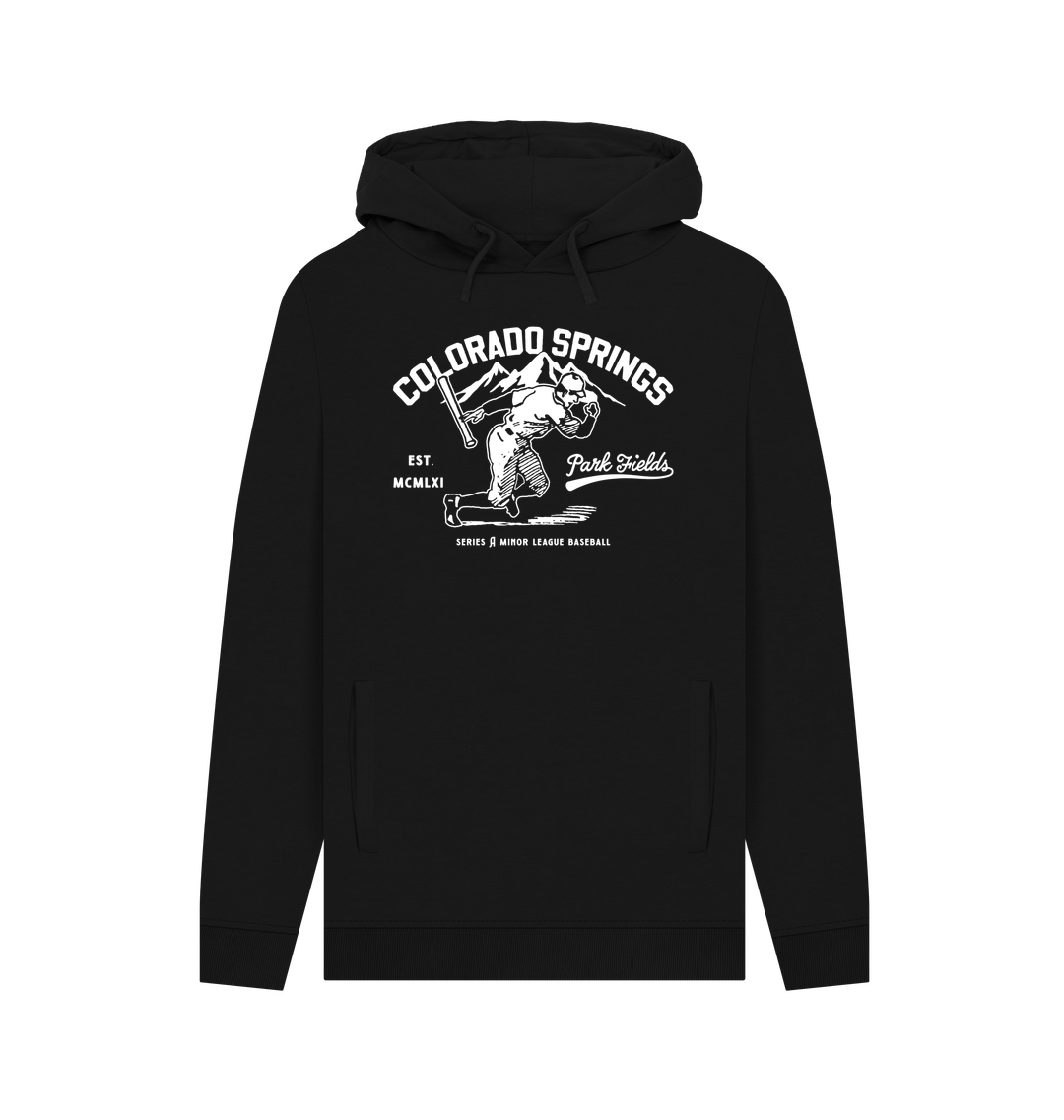 Black Printed Hoody Front