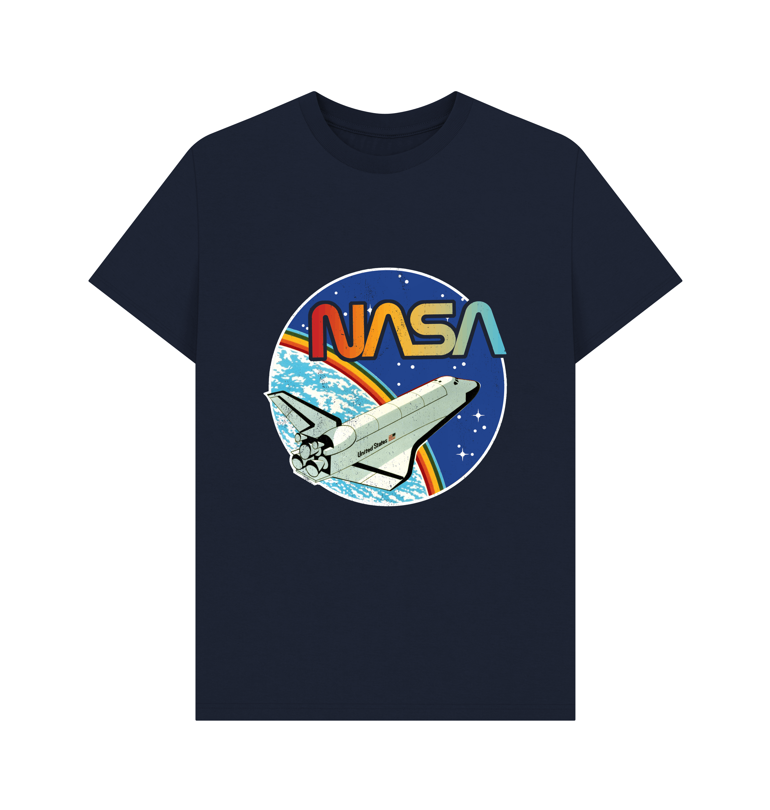 Navy Blue Printed T-shirt Front