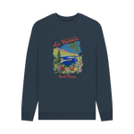 Navy Blue Printed Sweater Front