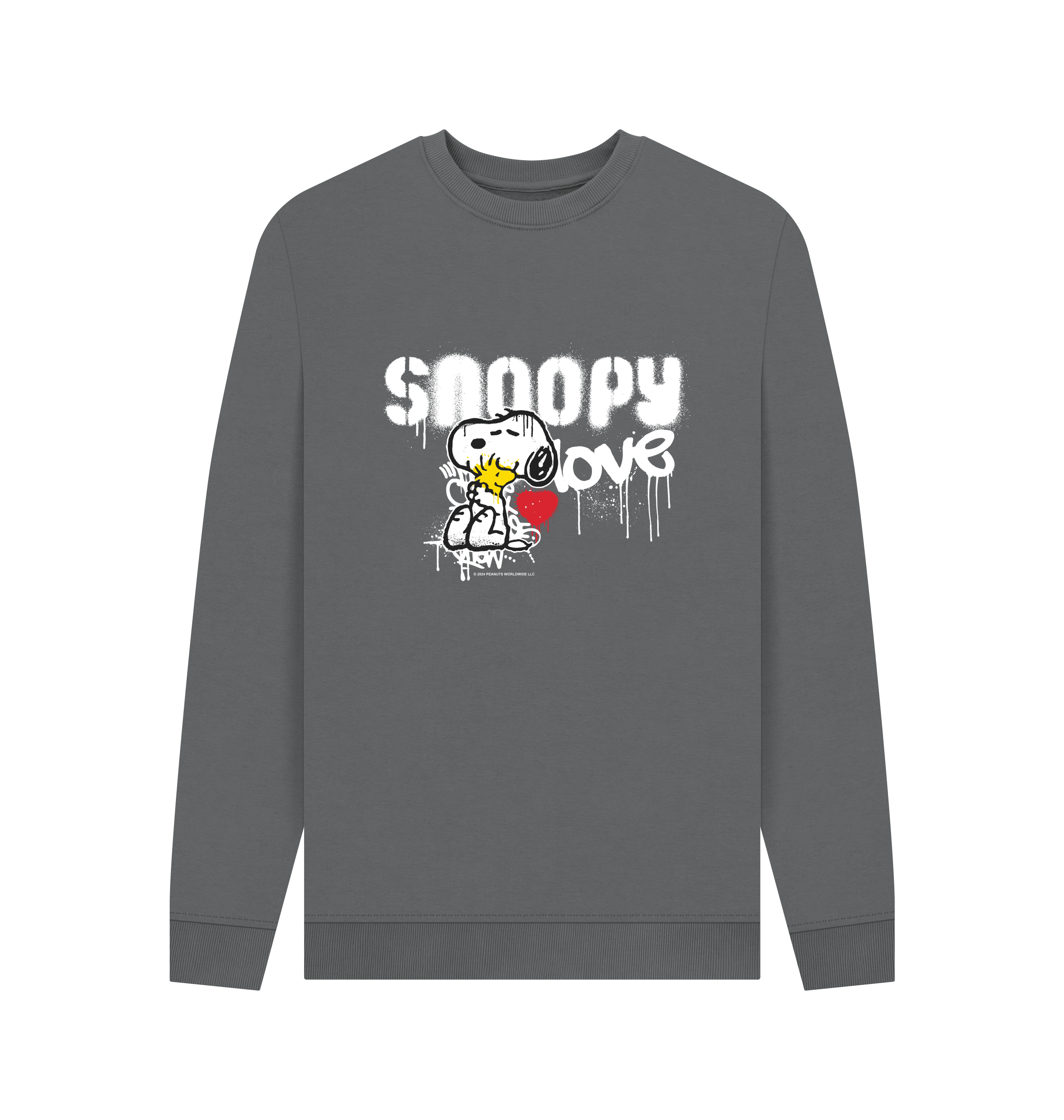 Slate Grey Printed Sweater Front