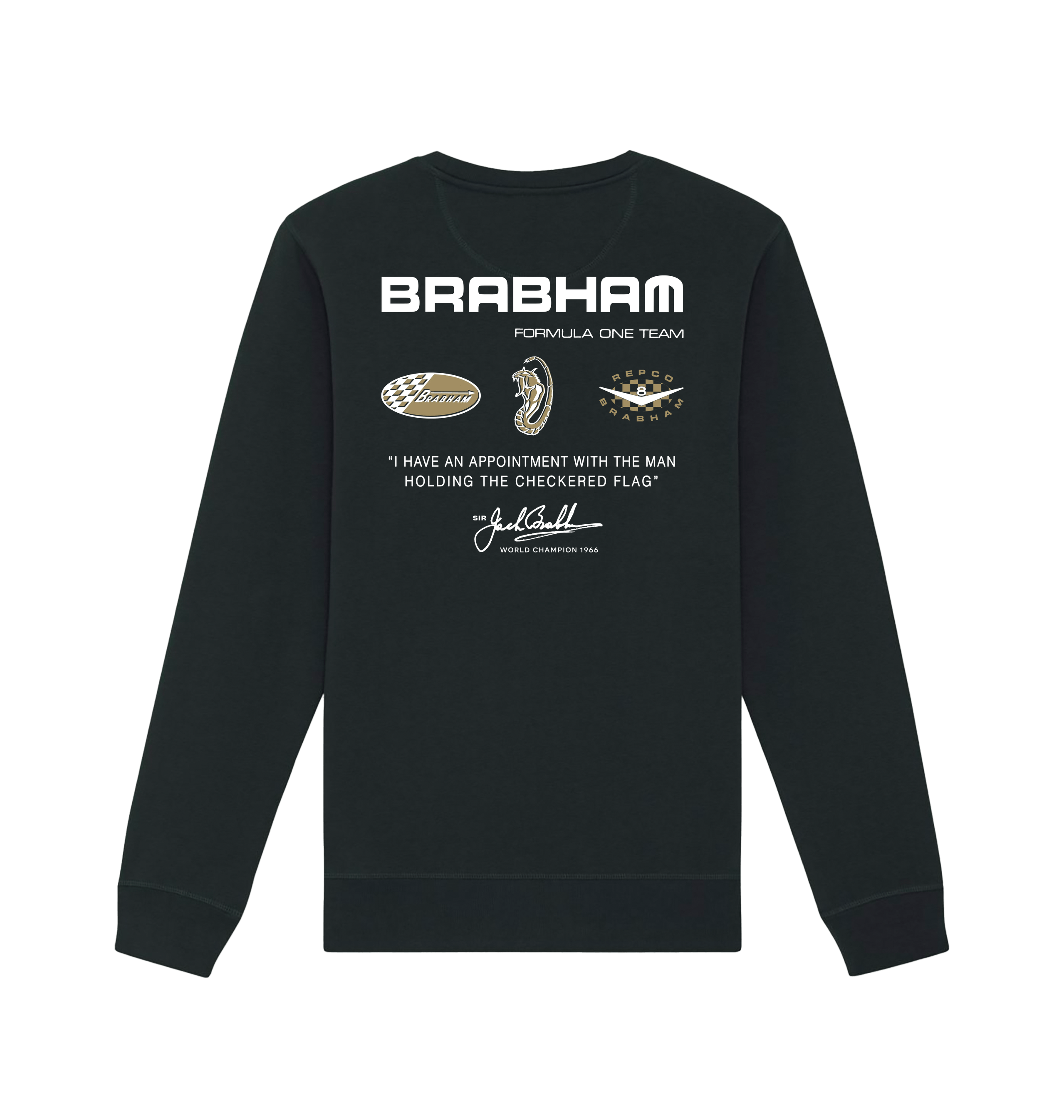 Black Printed Sweater Back