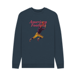 Navy Blue Printed Sweater Front