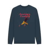 Navy Blue Printed Sweater Front