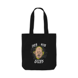 Black Printed Bag Front