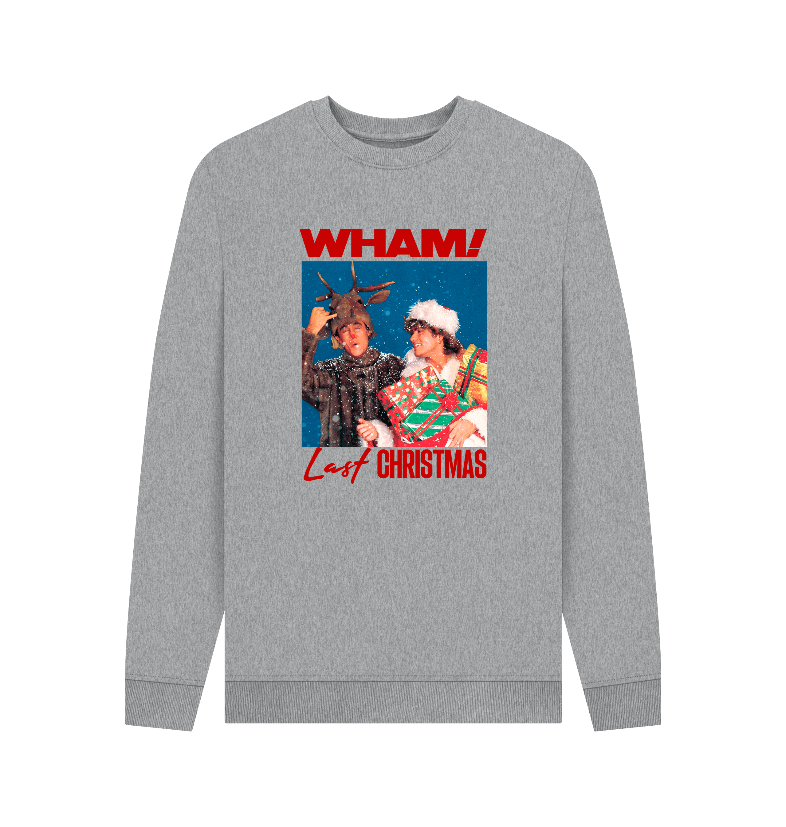 Light Heather Printed Sweater Front