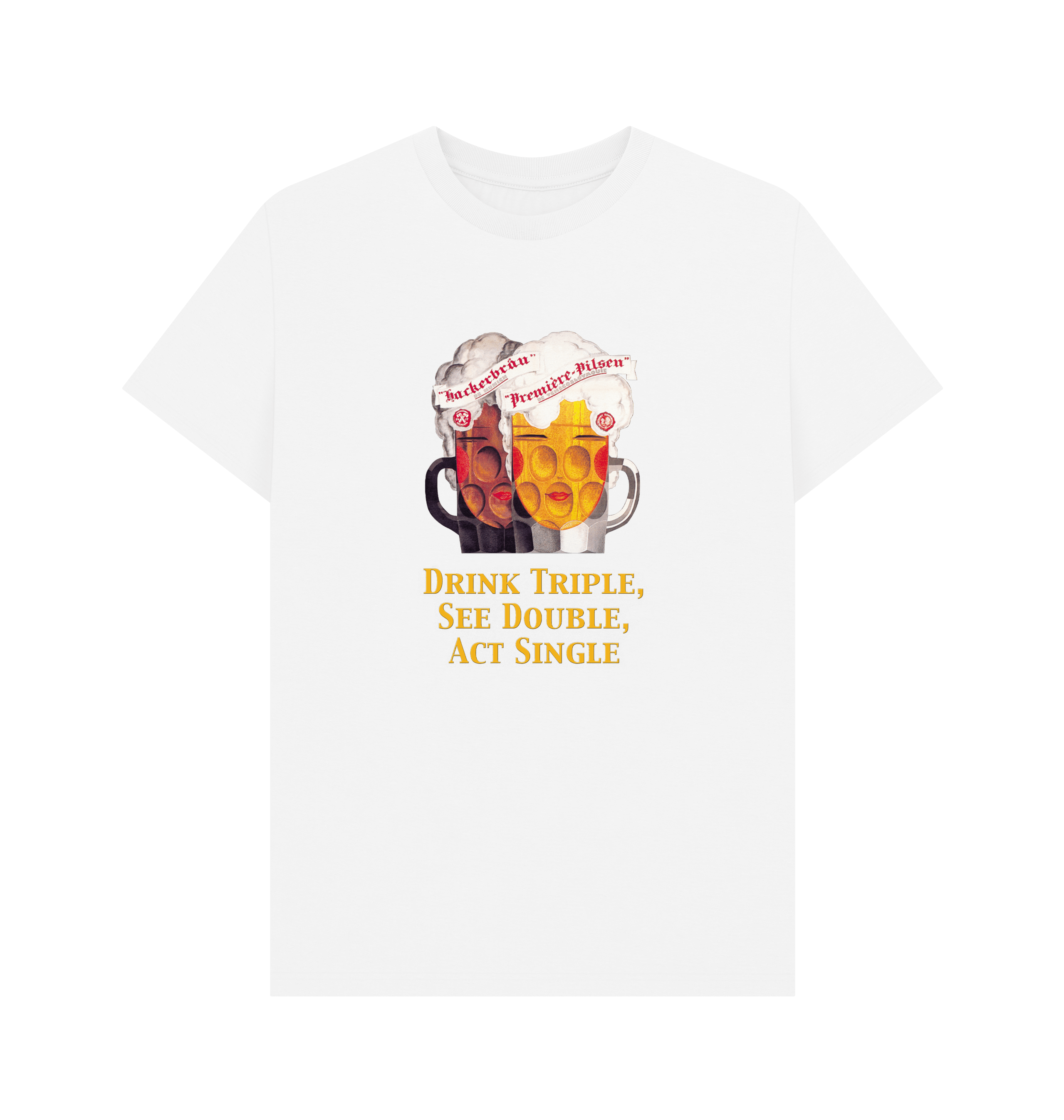 White Printed T-shirt Front