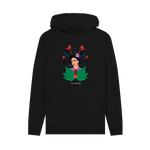 Black Printed Hoody Front