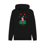 Black Printed Hoody Front