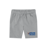 Athletic Grey Printed Mens Shorts Front
