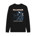 Black Printed Sweater Front