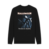 Black Printed Sweater Front
