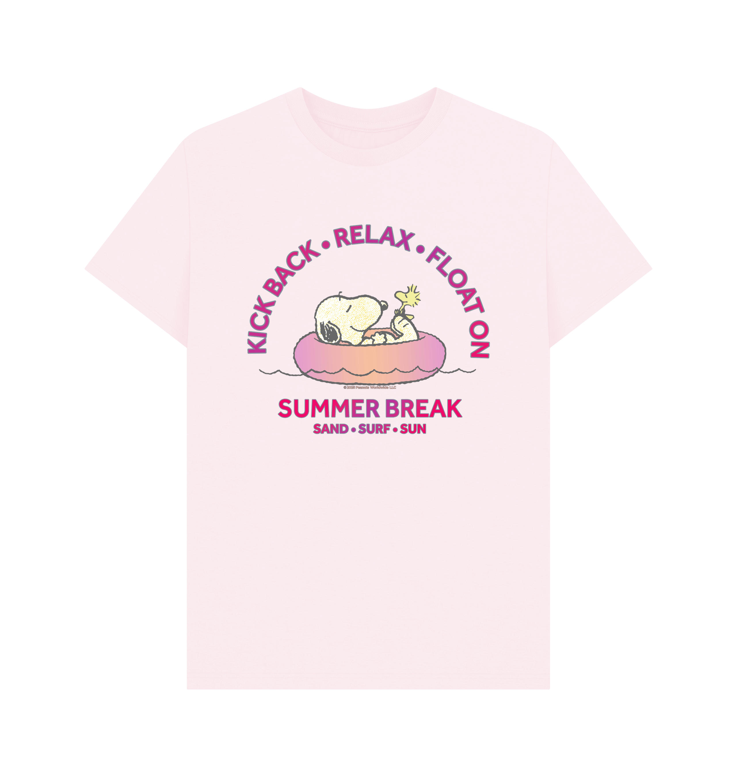 Pink Printed T-shirt Front