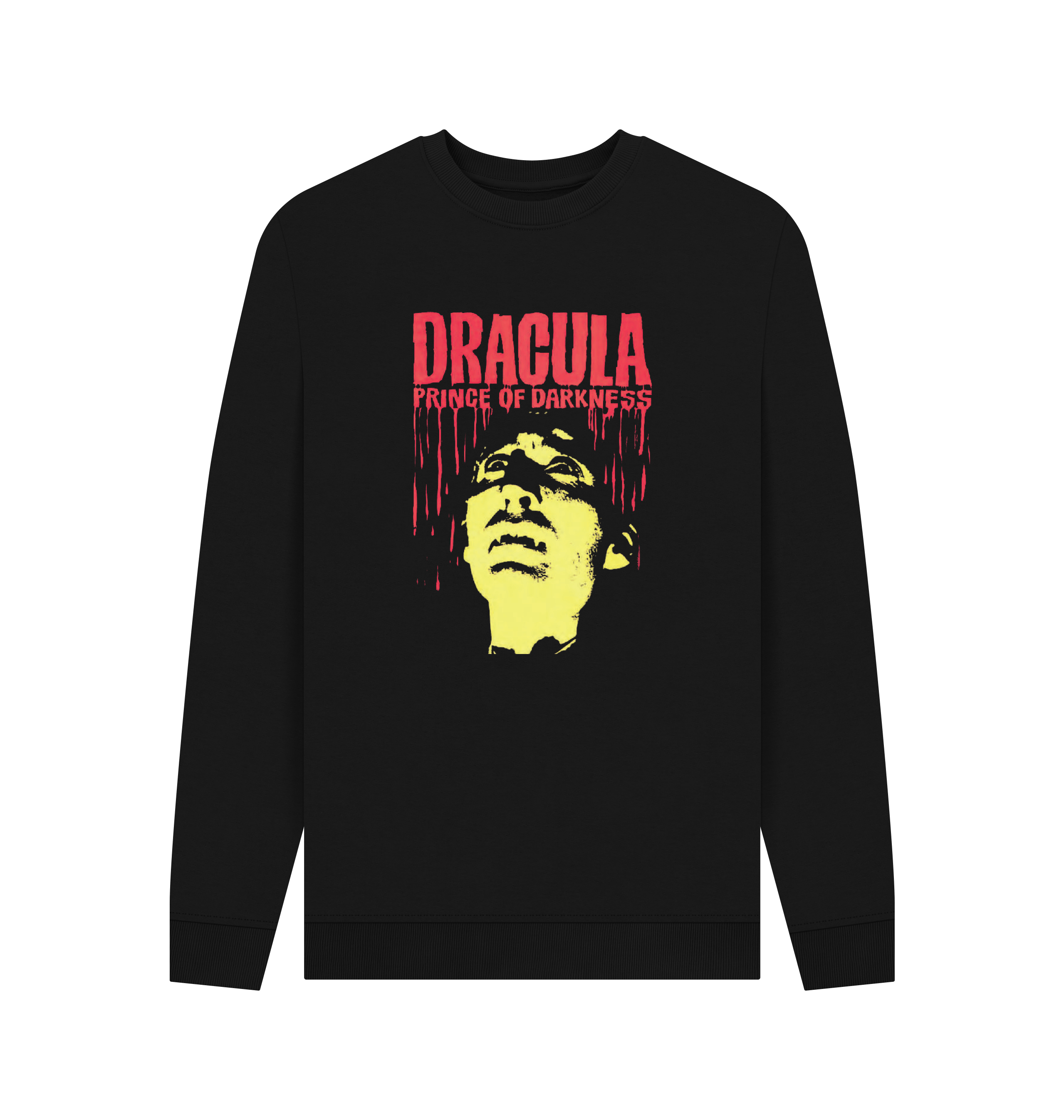 Black Printed Sweater Front