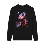 Black Printed Sweater Front