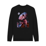 Black Printed Sweater Front