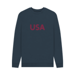 Navy Blue Printed Sweater Front