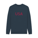Navy Blue Printed Sweater Front