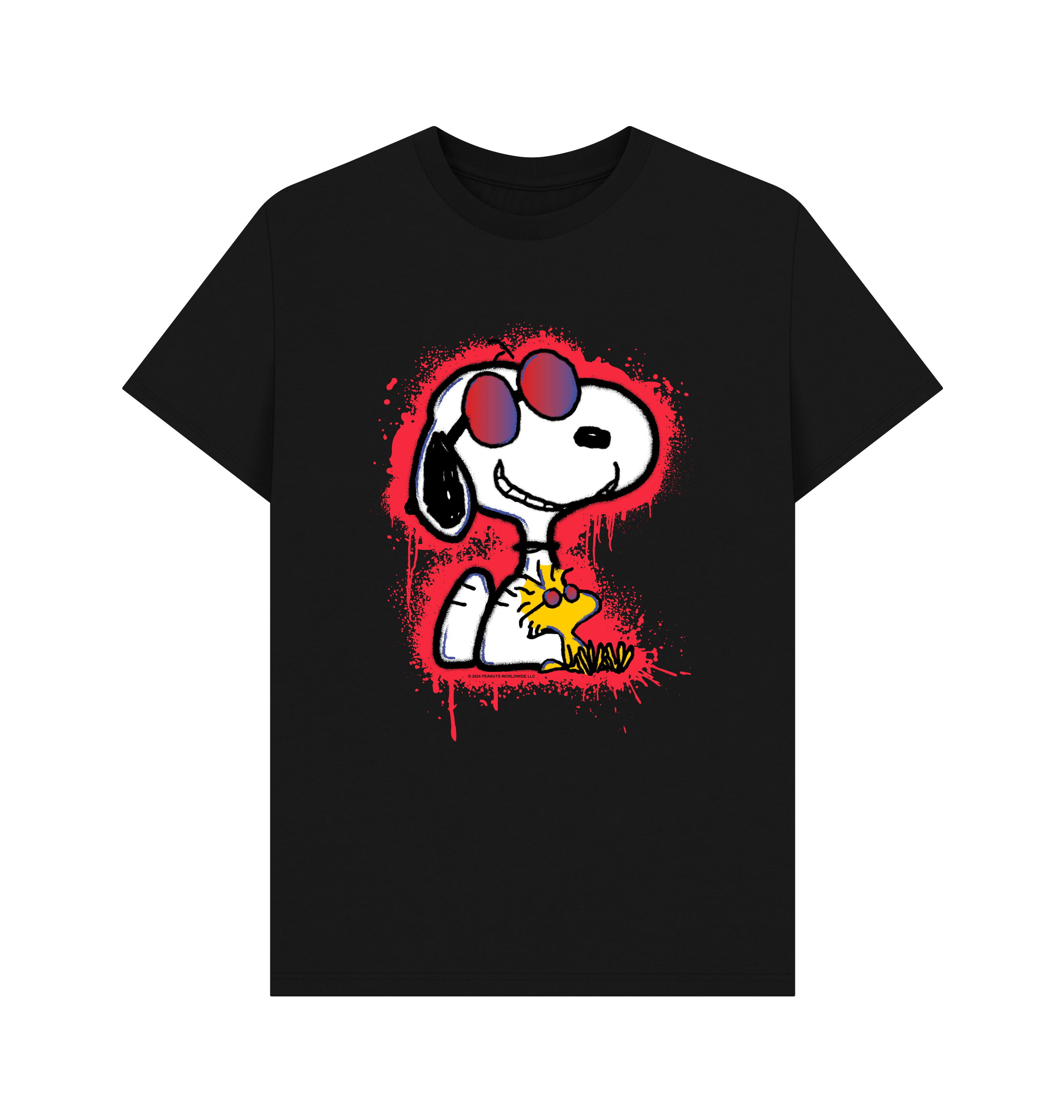 Black Printed T-shirt Front