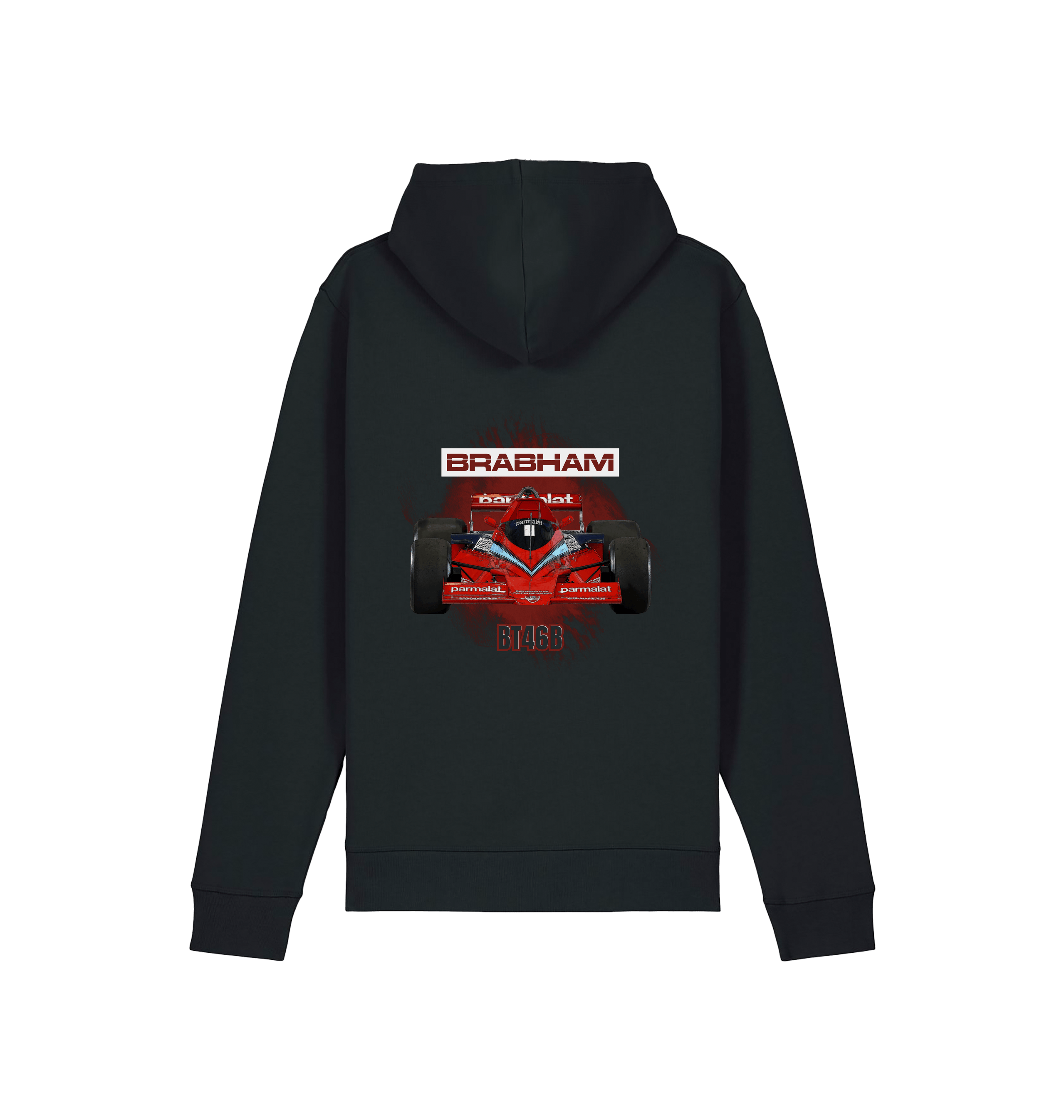 Black Printed Hoody Back