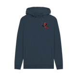 Navy Printed Hoody Front