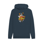 Navy Printed Hoody Front