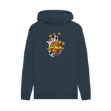 Navy Printed Hoody Front