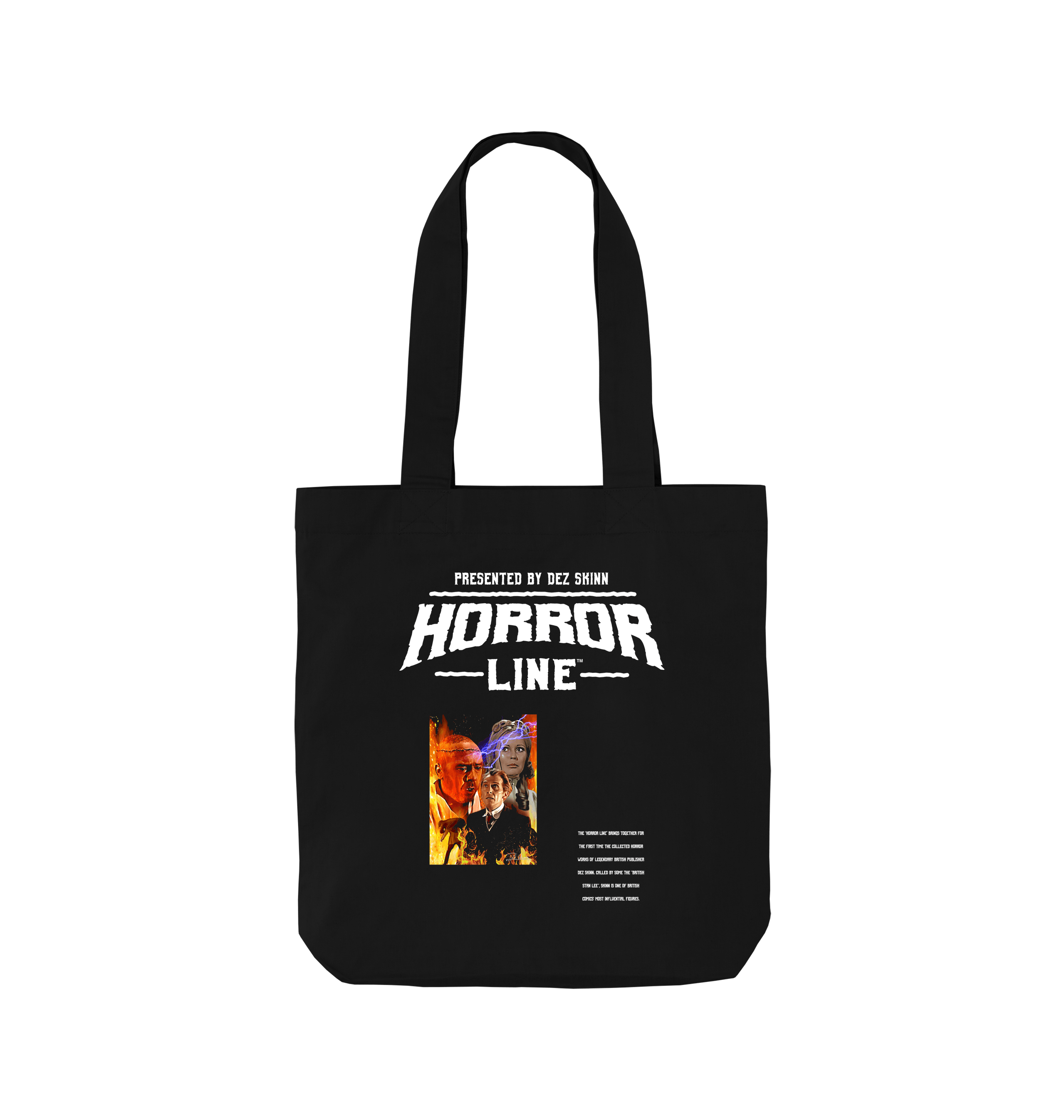 Black Printed Bag Front