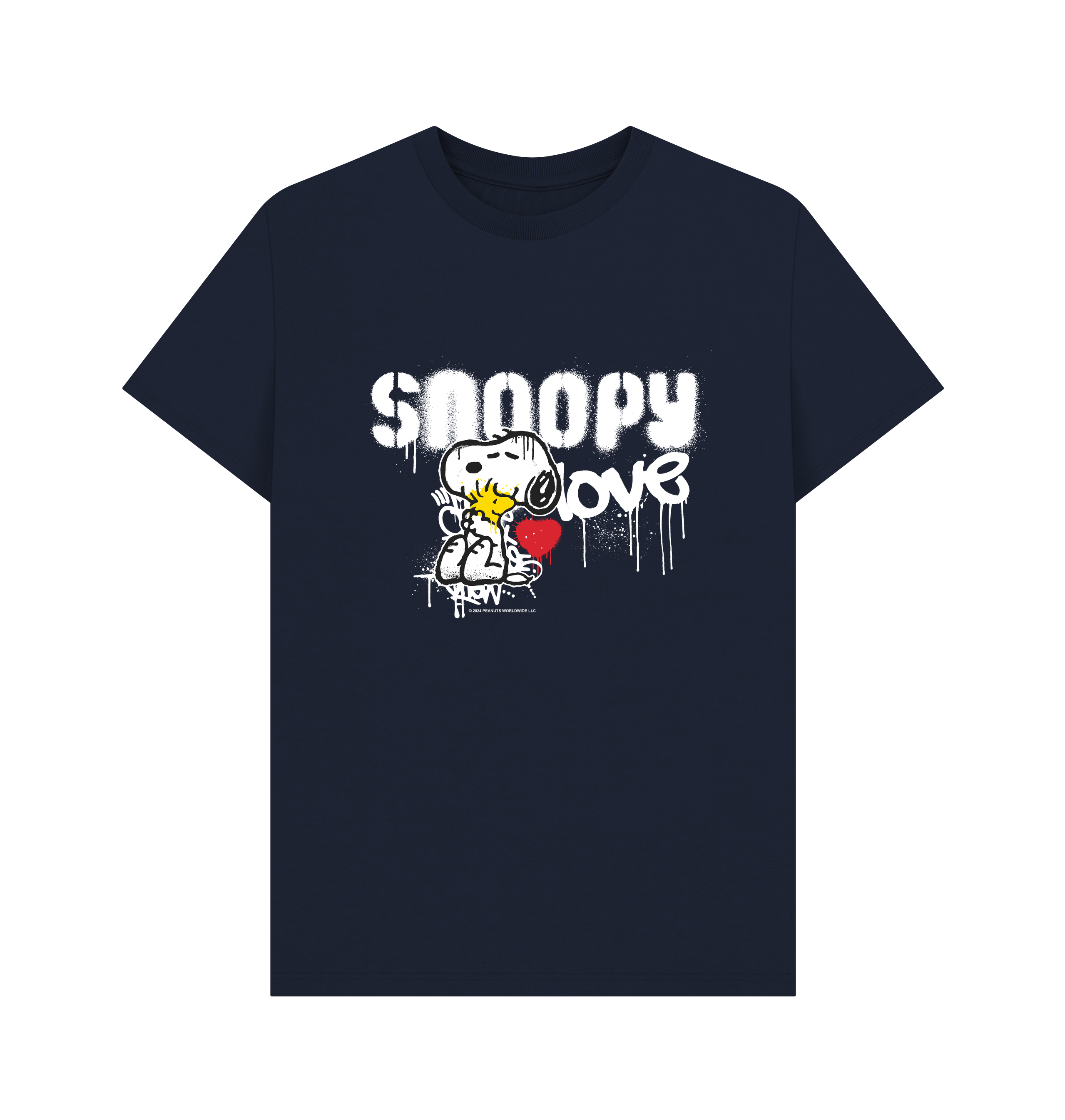 Navy Blue Printed T-shirt Front
