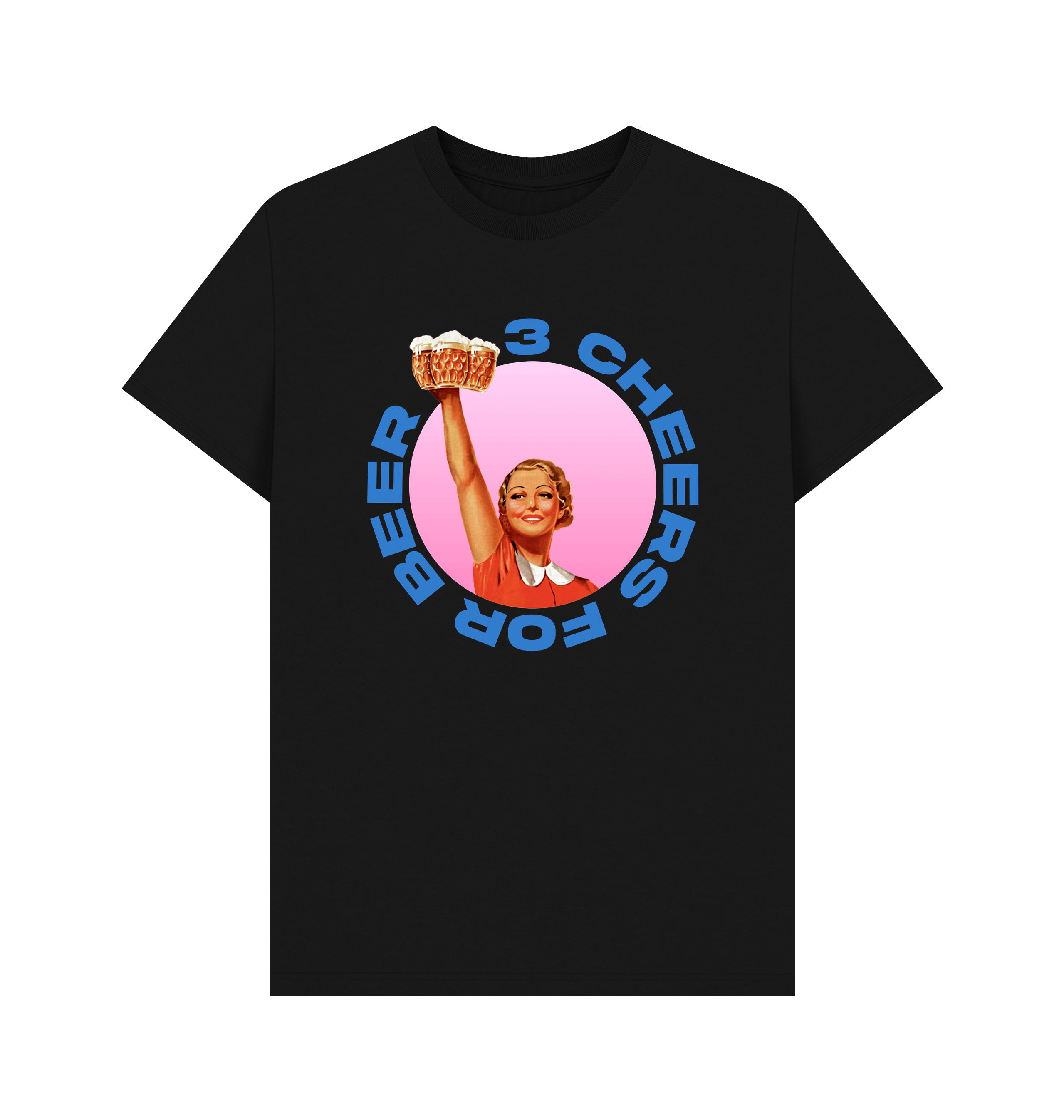 Black Printed T-shirt Front