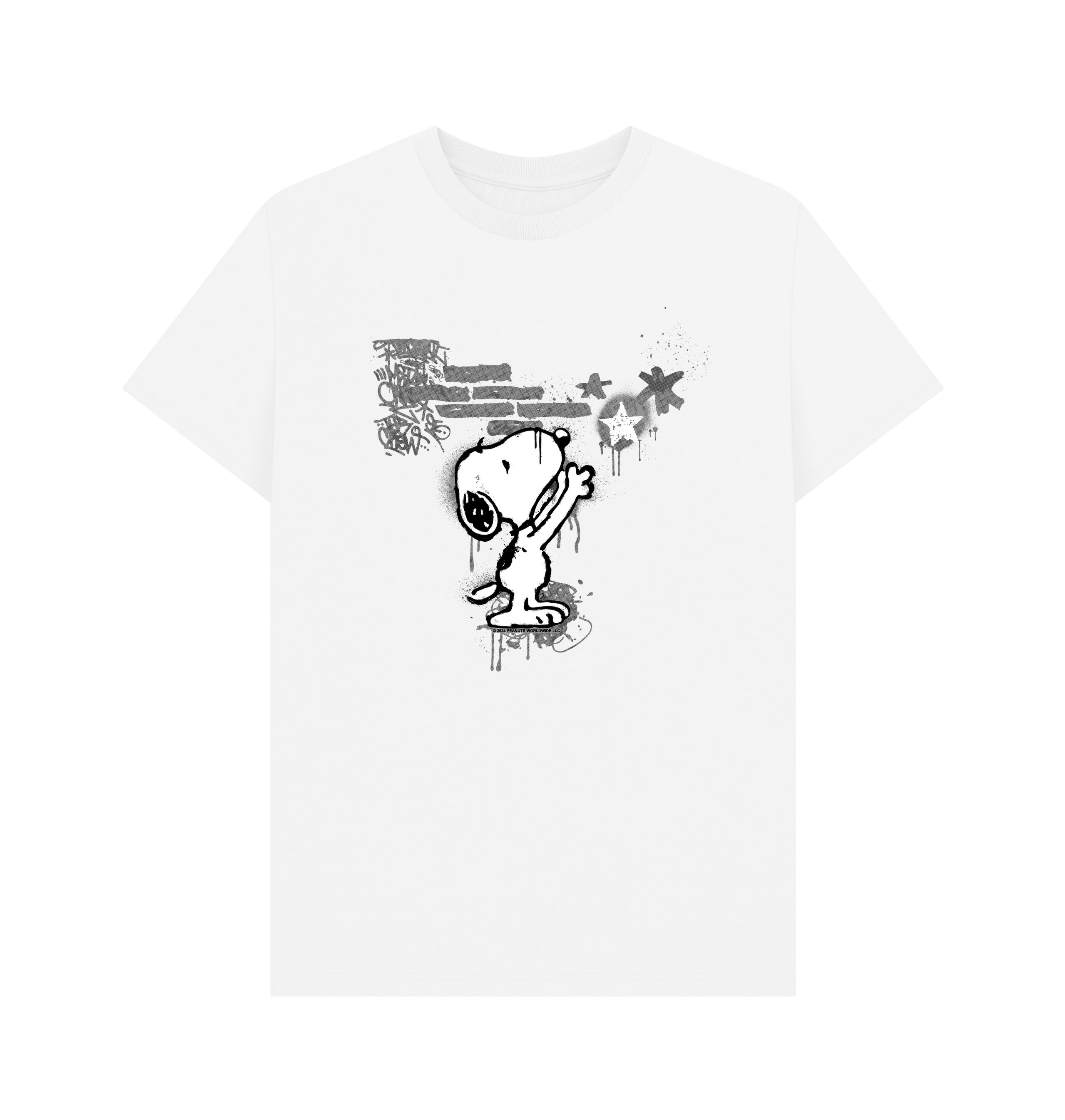 White Printed T-shirt Front