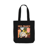 Black Printed Bag Front