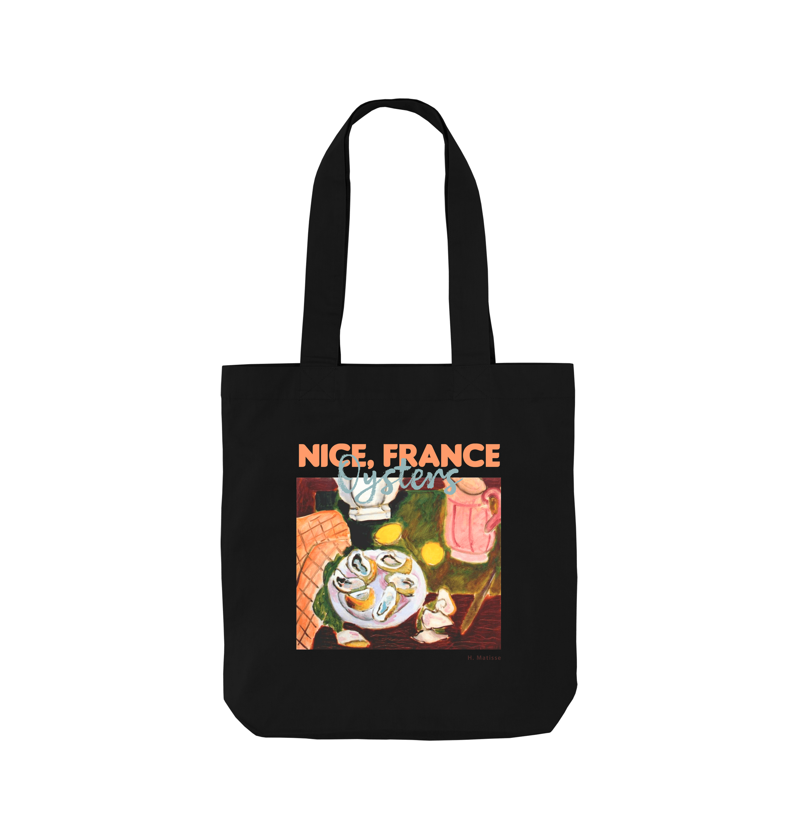 Black Printed Bag Front