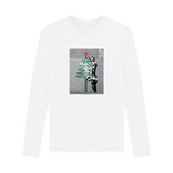 White Printed Long Sleeve T Shirt Front