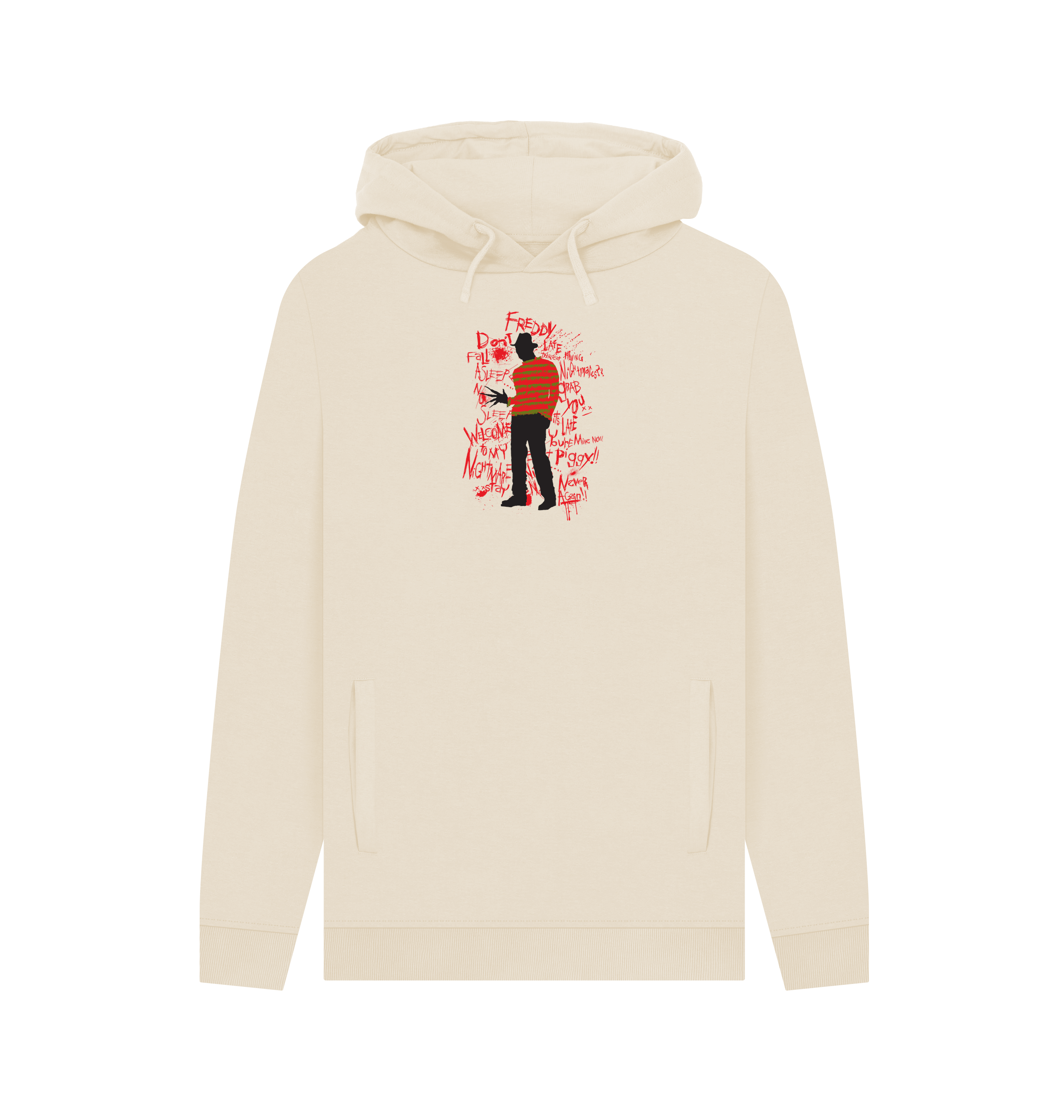 Oat Printed Hoody Front