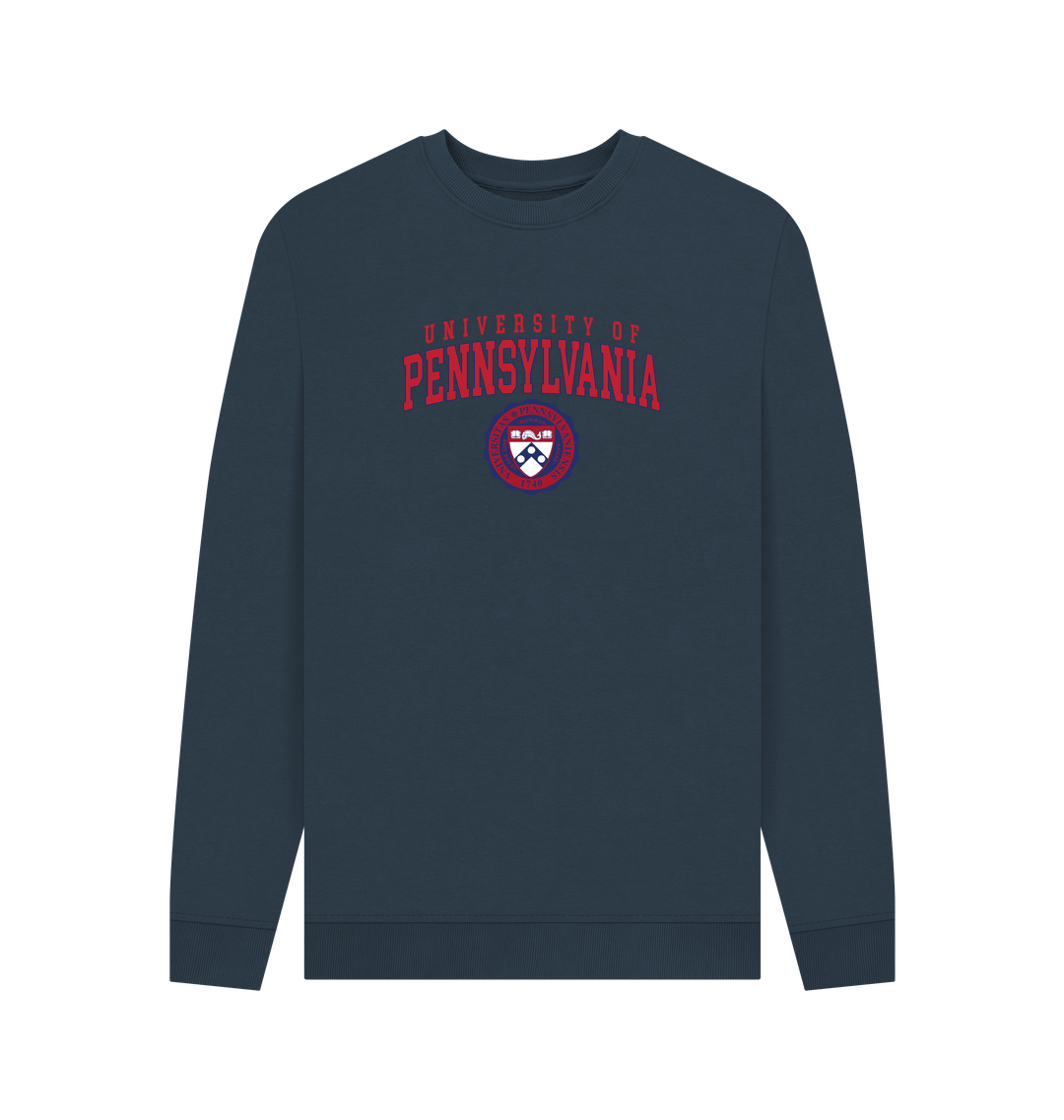 Navy Blue Printed Sweater