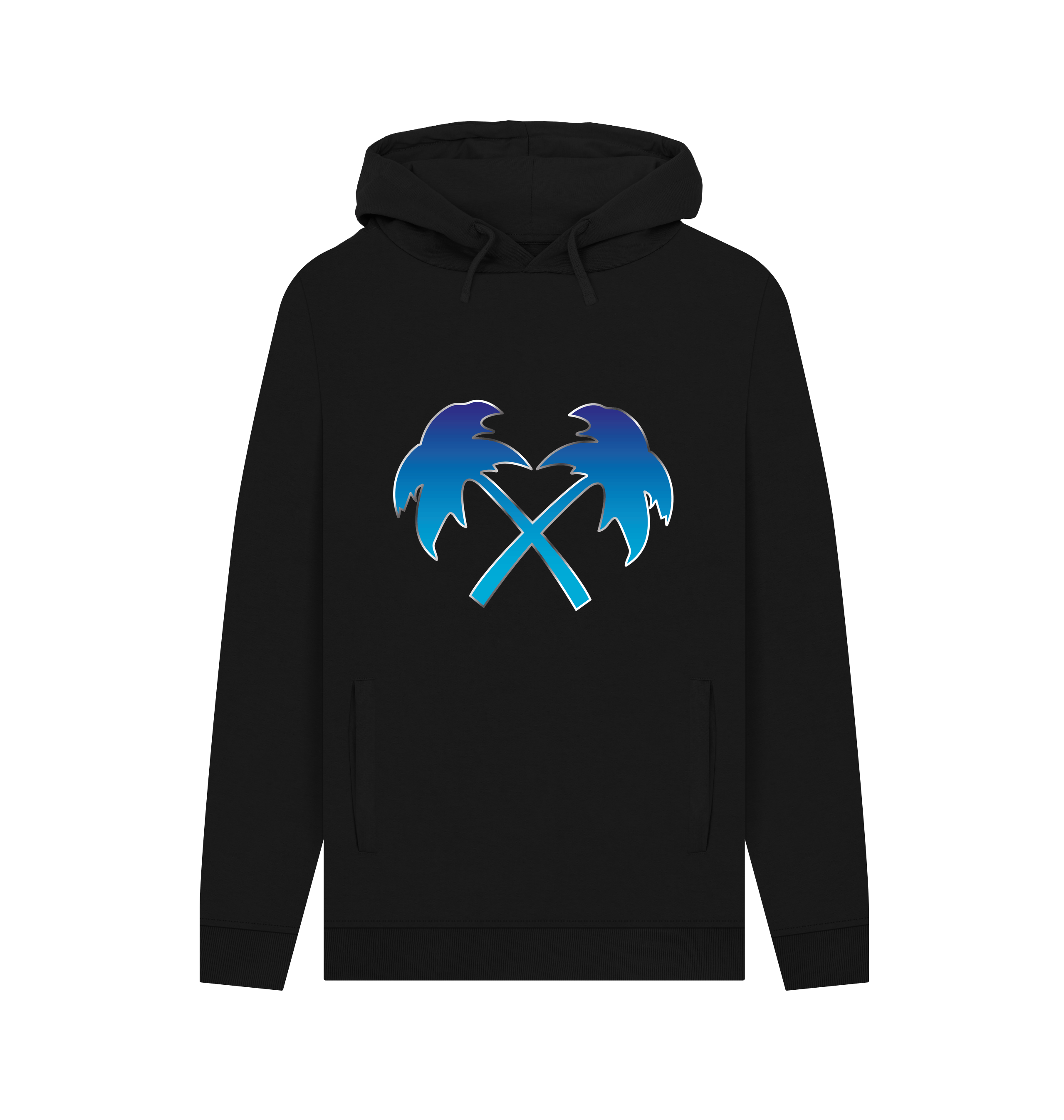 Black Printed Hoody