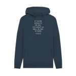 Navy Printed Hoody Front