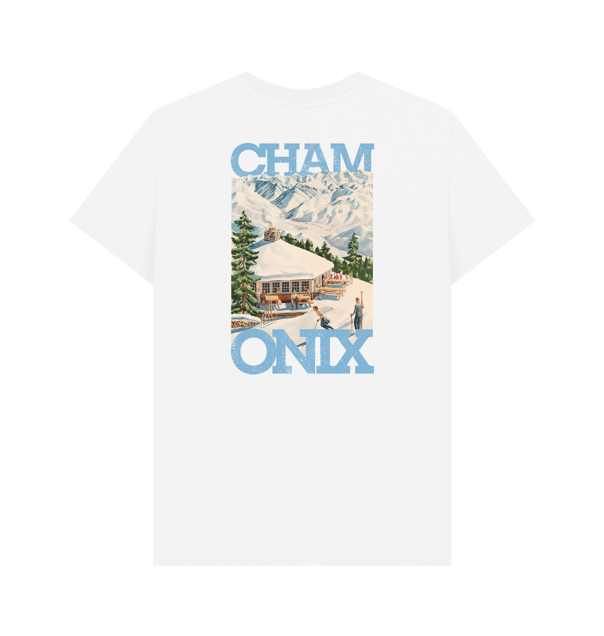 White Printed T-shirt Back