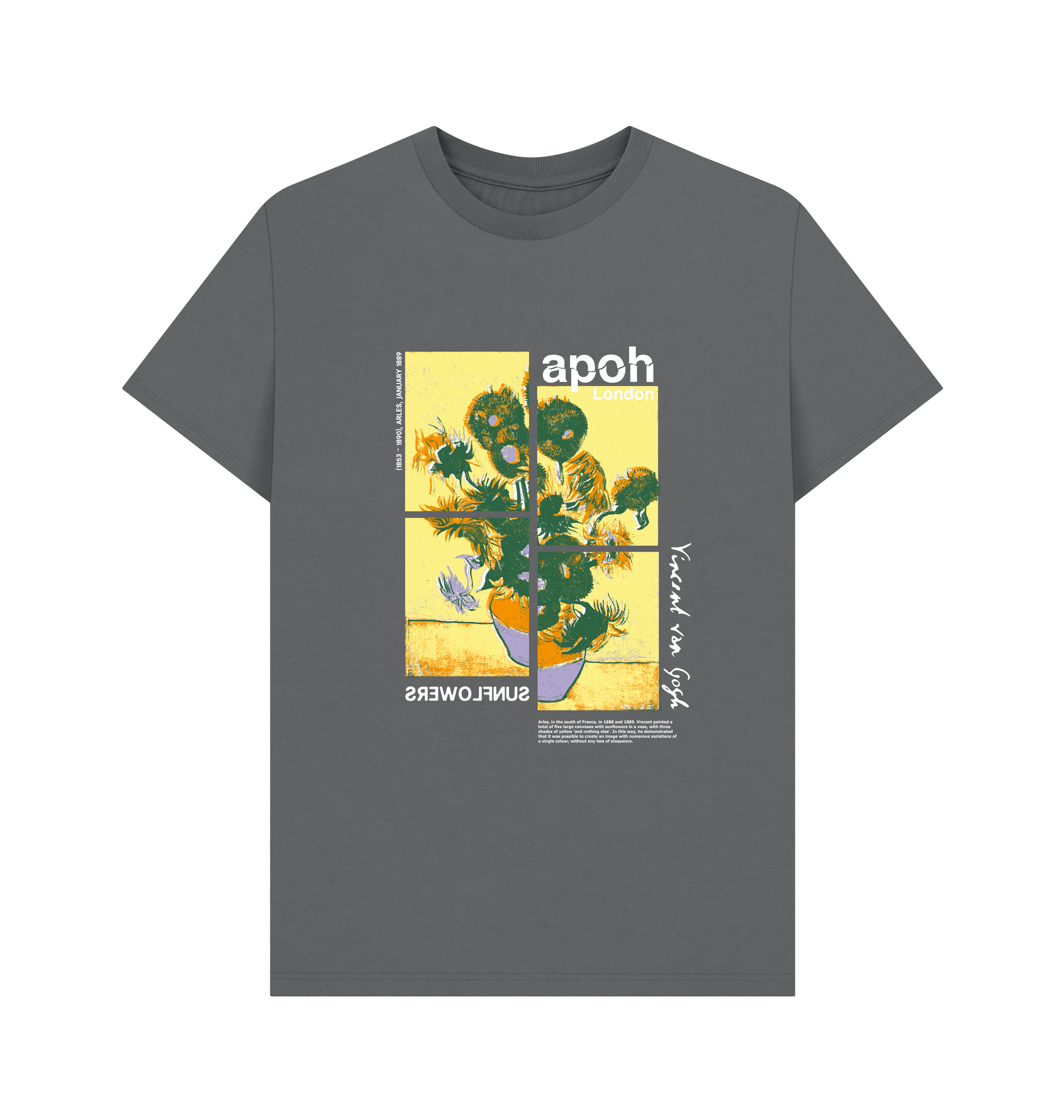 Slate Grey Printed T-shirt Front