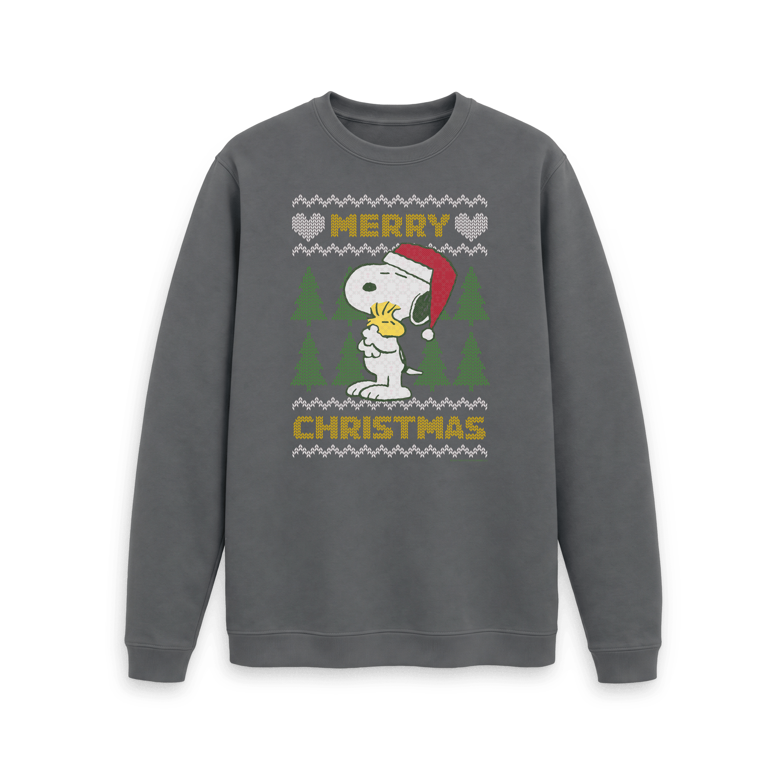 Slate Grey Printed Sweater Front