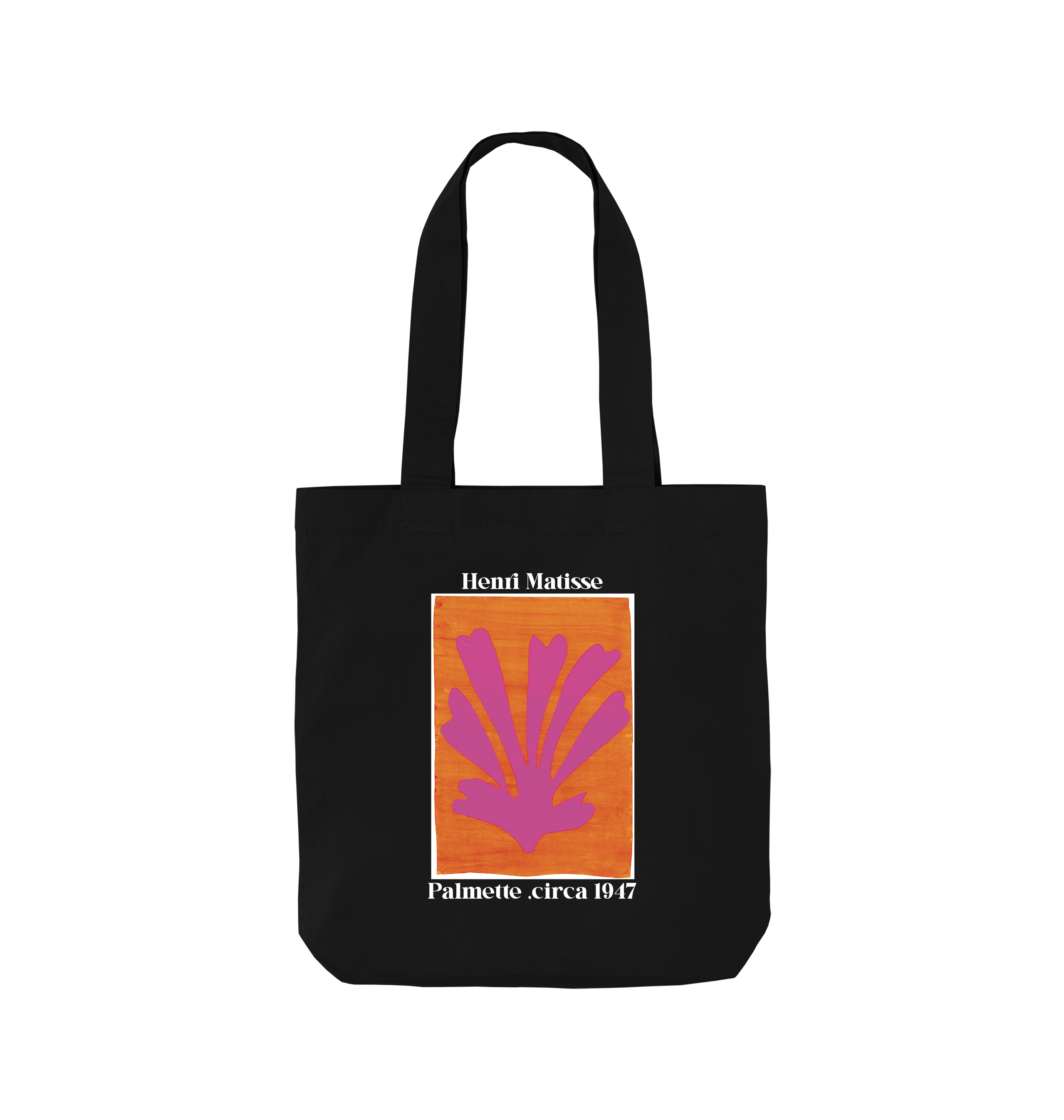 Black Printed Bag Front